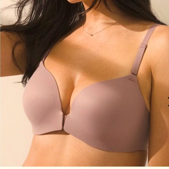 SOMA French Mauve Enbliss Front Close Racerback Bra-34DD - Picture 1 of 4